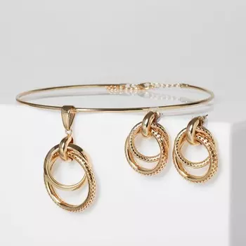 Набор 2 предмета: серьги, колье