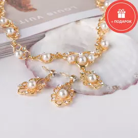 Набор 2 предмета: серьги, колье
