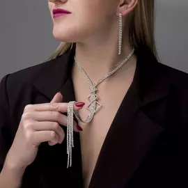 Гарнитур 2 предмета: кулон, серьги