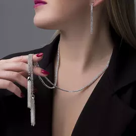 Гарнитур 2 предмета: кулон, серьги