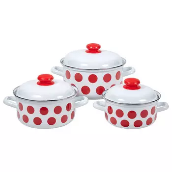 Набор 3 предмета Горох красный