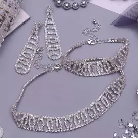 Набор 3 предмета: серьги, колье, браслет