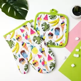 Кухонный набор прихватка рукавица