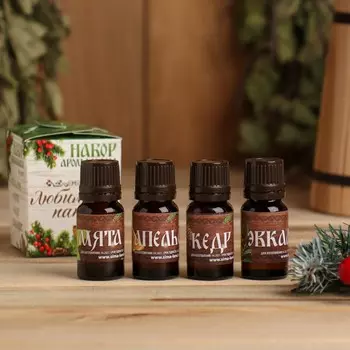 Новый год. набор эфирных масел 4 шт по 10 мл