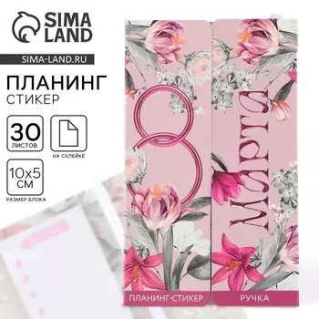 Подарочный набор, планинг-стикеры 30 л, ручка пластик