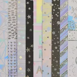 Набор бумага для скрапбукинга с блестками