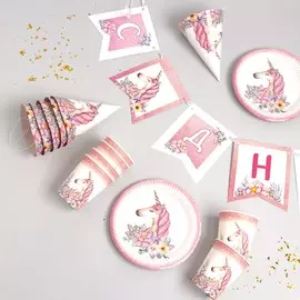 Посуда одноразовая бумажная для праздника