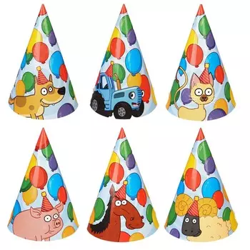 Набор бумажных колпаков, на 6 персон