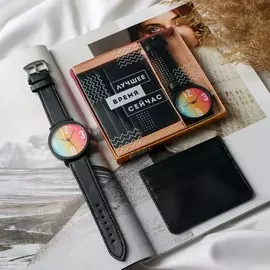 Набор: часы наручные и картхолдер