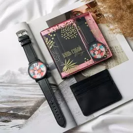 Набор: часы наручные и картхолдер