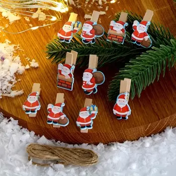 Прищепки декоративные новогодние