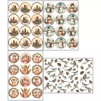 Набор декупажных карт 4 шт