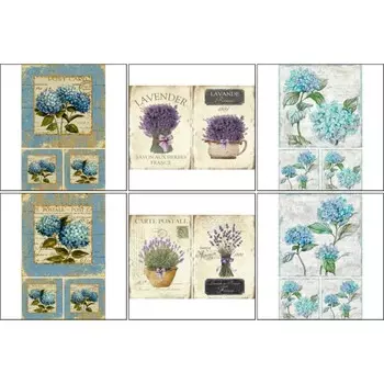 Набор декупажных карт 6 шт