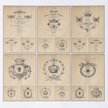 Набор декупажных карт 6 шт