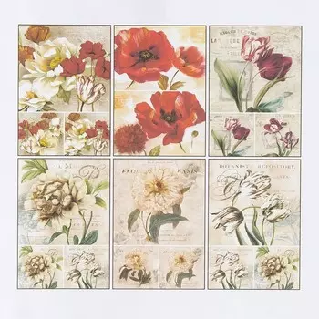 Набор декупажных карт 6 шт