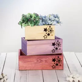 Набор деревянных ящиков 3 в 1