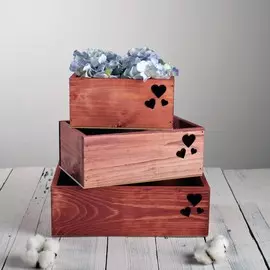 Набор деревянных ящиков 3 в 1