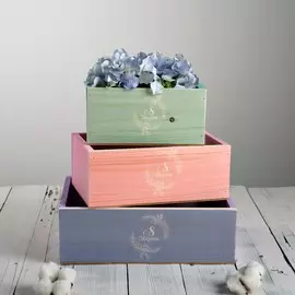 Набор деревянных ящиков 3 в 1