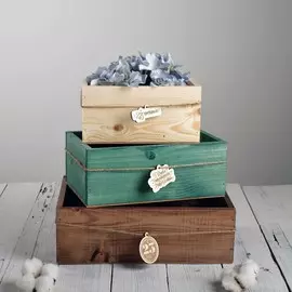 Набор деревянных ящиков 3 в 1