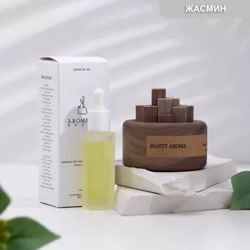 Набор деревянный диффузор hantt aroma, жасмин, с эфирным маслом 10 мл, в коробке