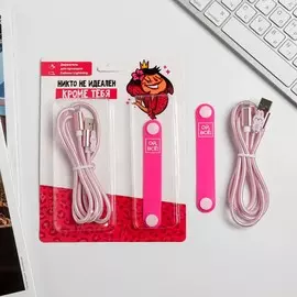 Набор: держатель для провода и кабель usb iphone