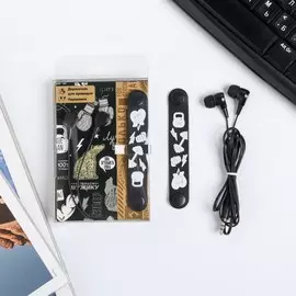 Набор держатель для проводов и вакуумные наушники