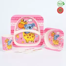 Набор детской бамбуковой посуды