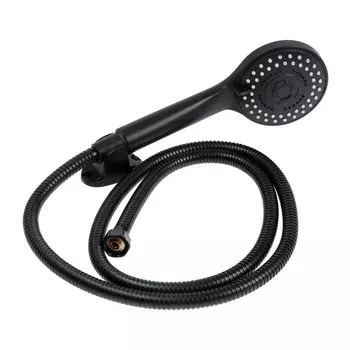 Душевая лейка 5 режимов со шлангом, гайки металл, держатель, крепеж в комплекте.