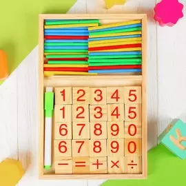 Набор для изучения счета, палочки, плашки, досочка и маркер в наборе
