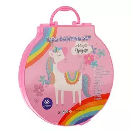 Набор для рисования круглый розовый