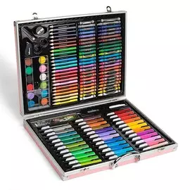 Набор для рисования, в чемоданчике пвх, розовый