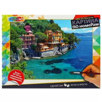 Набор для росписи холстов по контуру, по номерам МУЛЬТИ АРТ CANV30X40-MULTI1