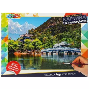 Набор для росписи холстов по контуру, по номерам МУЛЬТИ АРТ CANV30X40-MULTI40