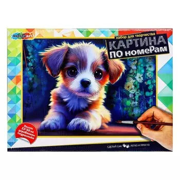 Набор для росписи холстов по контуру, по номерам МУЛЬТИ АРТ CANV22X30-CUTD