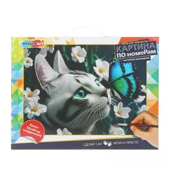 Набор для росписи холстов по контуру, по номерам МУЛЬТИ АРТ CANV30X40-PART-122103