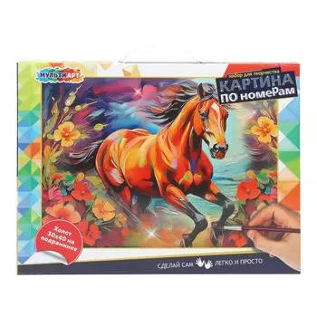 Набор для росписи холстов по контуру, по номерам МУЛЬТИ АРТ CANV30X40-117529