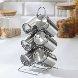 Набор для специй на металлической подставке