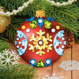 Набор для творчества. декорирование ёлочного шара цветной фольгой