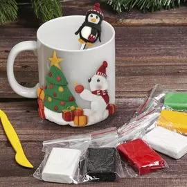 Набор для творчества. кружка с ложкой для декора полимерной глиной