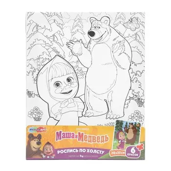 Набор для творчества Маша и Медведь, МУЛЬТИ АРТ CANV20X25-127192