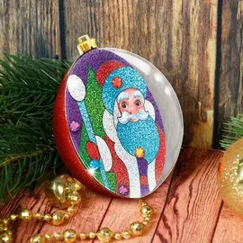 Ёлочный шар - фреска своими руками на новый год