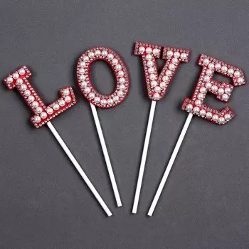 Набор для украшения love, цвет красный