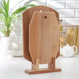 Нaбор досок разделочных из букa премиум, 2 шт: 24,5×35 см, 19×30,5 см, мaссив букa