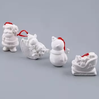 Ёлочные игрушки под раскраску