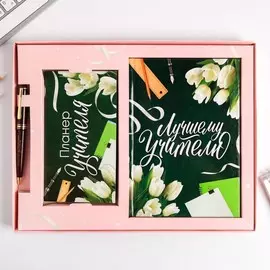 Подарочный набор, ежедневник а5 160 листов, планер 50 листов и ручка пластик