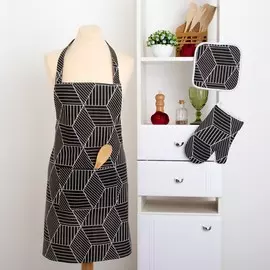 Набор фартук прихватка варежка рогожка