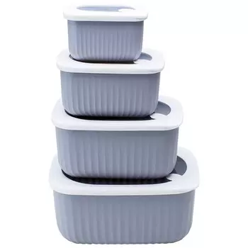 Набор герметичных контейнеров Velton Park (4 шт., 0,62/1,35/2,6/4,3 л, пластик, прямоуг., сер.)