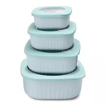 Набор герметичных контейнеров Velton Park (4 шт., 0,45/0,85/1,4/2,25 л, пластик, прямоуг., зел.)