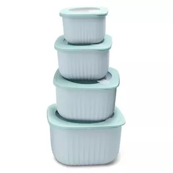 Набор герметичных контейнеров Velton Park (4 шт., 0,72/1,35/2,2/3,5 л, пластик, прямоуг., зел.)