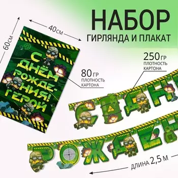 Набор гирлянда и плакат